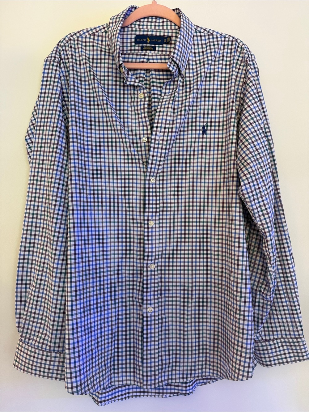 Ralph Lauren Blue & Green Plaid Button-Down Shirt